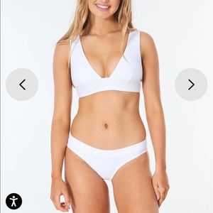 White rip curl bikini top!!
